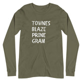 Ode to the Songmen military green longsleeve tee outlaw country music